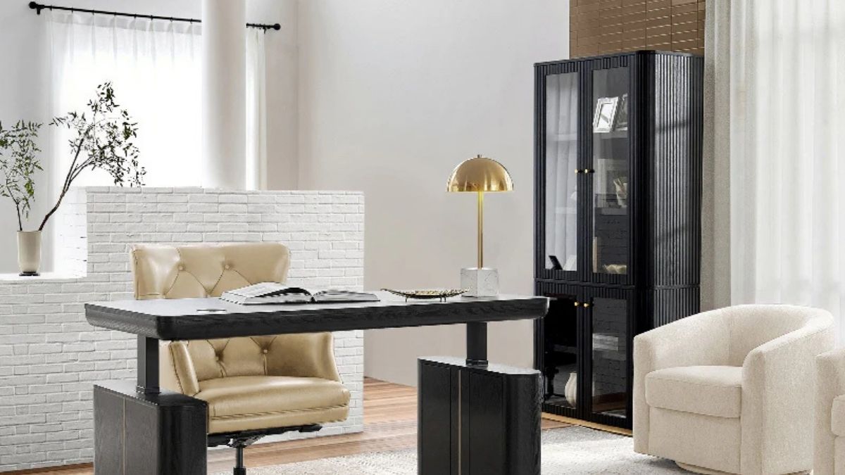 Estrella Modern Gold Frame Glass Display Cabinet: Luxury Display & Storage Solution